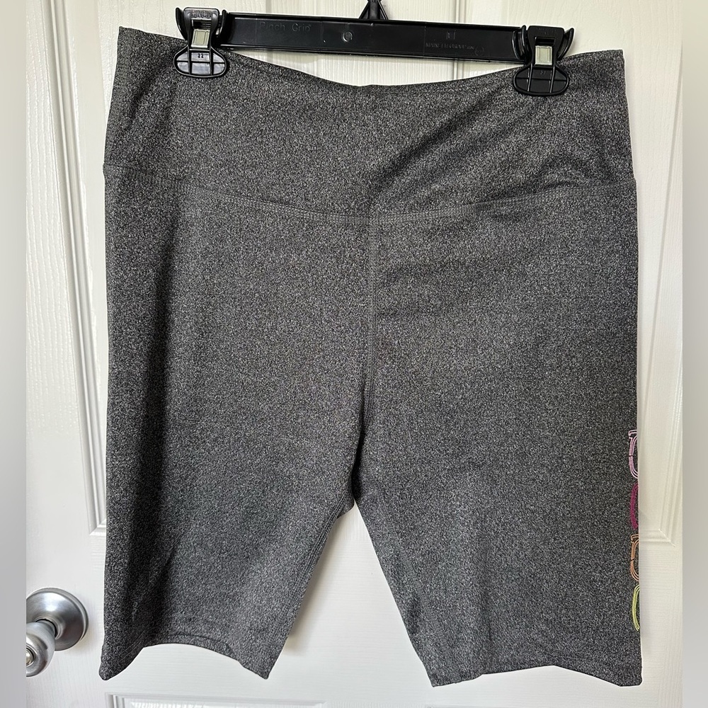 Bebe Gray Bike Shorts with Structured Fit
